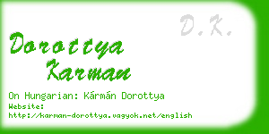 dorottya karman business card